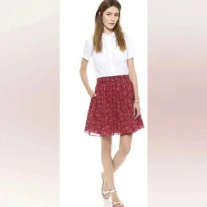Marc By Marc Jacobs Pompeii Red Cas Print Mini Skirt